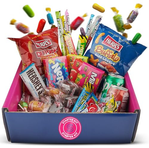 Needforsweet USA Süßigkeiten Box, Amerikanische Süßigkeiten Box, American Sweets & Snacks, Überraschungsbox als Geschenk, voller Freude & süßer Überraschungen, Mystery American Candy Box