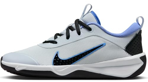 Nike Omni Multi-Court Hallenschuh Für Ältere Kinder, Football Grey/Royal Pulse-Black, DM9027-009, 38 EU (5.5Y US)