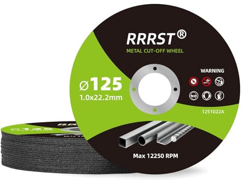 RRRST Dischi Da Taglio 125 Ferro Metallo Acciaio Inox 1mm Ultra Sottili, 20 Pezzi Disco Flessibili Per Smerigliatrice Angolare, Dischi Da Taglio Per Ferro, Metallo, Acciaio Inox, Acciaio, Lamiera
