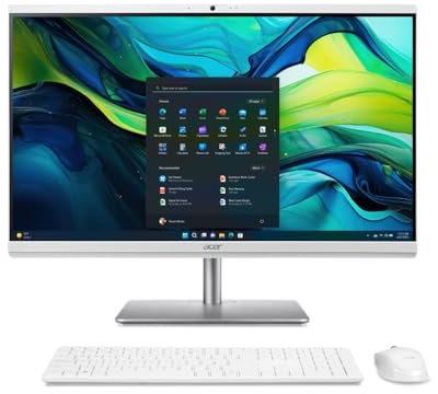 Acer Aspire C 27, C27-195ES, All-in-One Desktop, 27 Zoll Full HD, Windows 11, Intel Core Ultra 7, 32GB RAM, 2TB SSD, Intel Graphics, QWERTZ Tastatur, Weiß