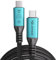 IQlionco 3.3FT USB C to USB C Cable, 40Gbps High Speed Data Transfer, 8K@60Hz 240W PD Fast Charging Type C Male Cable for Laptop/PC/Monitor
