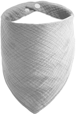 ICEMOOD Haustier-Bandanas für kleine oder mittelgroße Hunde – Einfarbiges Hundehalstuch mit verstellbarem Knopf,Dunkel Grau,L