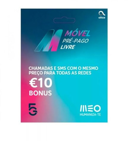 Meo Tarjeta Móvil Prepago M Livre Vi 2.50€ + 2x5€