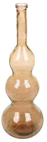 GILDE Vase Balleros aus Glas - bauchige Form - braun - Höhe 100cm x Ø 33cm - Dekovase