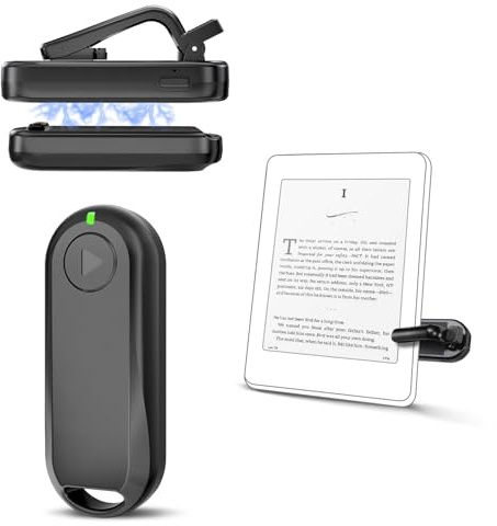 CoBak Seitenumblätter mit Fernbedienung für Kindle Paperwhite, Oasis, Voyage, iPad, iPhone & Kobo – Kabellose RF-Verbindung ohne Bluetooth, 30 Tage Akku, Kamera-App-Steuerung exklusiv für iOS