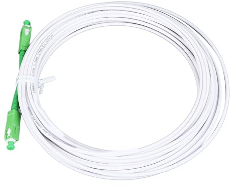 Dioche 5m Fibre Optical Modem Extension Cable Set - Armored Single Mode SC Patch Cable with Flange Connector for FTTH FTTB FTTP (#2)