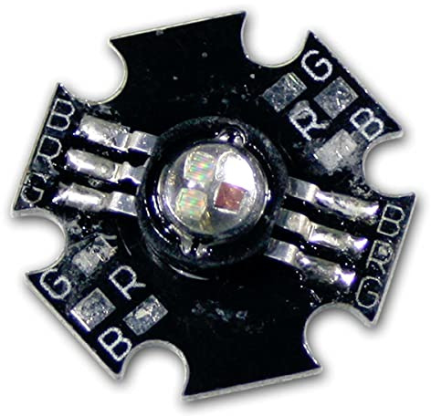 world-trading-net - 5x Highpower LED Chips 3W, RGB, superhell, auf Aluminiumplatine, breiter Abstrahlwinkel