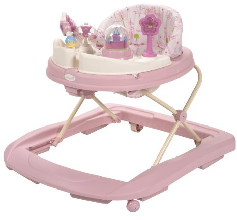Disney Baby Princess Walker with Wheels, Pink Baby Walkers and Activity Center for Infants