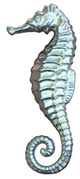 Broche Hippocampe, Fait Main en Etain - Fabrication Française