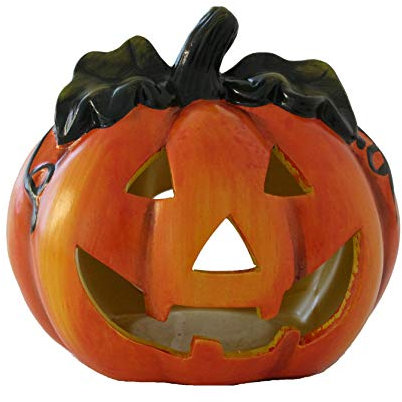 Windlicht Kürbis Ton 18 x 17 x 17 cm Deko, Halloween, Pumpkin