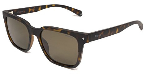 Polaroid PLD 6044/S 086 HAVANA, 52, RECTANGULAR, Polarized