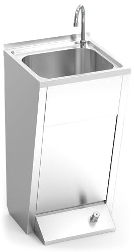 Lioninox Lave Mains INOX sur Pied Normal 450x450x850 mm