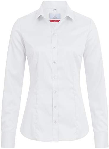 GREIFF Corporate Bluse Premium Damen Lang Oeko TEX® Bügelfrei Weiß 42