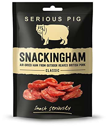 Serious Pig Snackingham Classic - Cured British Pork Snacks 12 Pack High Protein (12 x 35g)