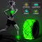 ELANOX LED Armband Leuchtband für Sport Outdoor Reflektorband Sicherheitslicht Slap Band für Fahrradfahren Joggen Kinderwagen (1 St. grün)