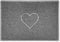 Nicoman Heart Shape Embossed Entrance Door Mat Non Slip Dirt Trapper PVC Spaghetti Mat with Rubber Base, Jet Washable Quick Drying Doormat Indoor or Outdoor - (Large, Grey, 90 x 60cm)