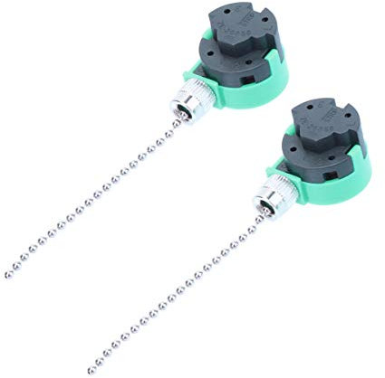 DOITOOL 2 pz interruttore ventilatore a soffitto tirare catena interruttore interruttore luce ventilatore a 3 velocità per luci ventilatore a soffitto (verde)