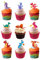 22 Stand Up Cute Dragons Themed Thick Wafer Paper Edible Cake Decorations Toppers