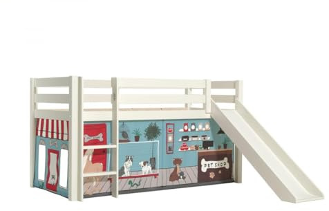 Vipack Bed, Baumwolle, weiß, 90 x 200 cm