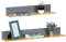 WENKO Wandregal Bahari, 2er Set, hochwertige Wohnregale aus nachhaltigem Bambus kombiniert mit trendigem grauem Polyester, bietet dekorativ Platz für Accessoires, 60 x 10 x 15 cm & 80 x 10 x 15 cm