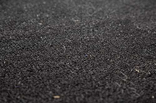 Heavy Duty Black Coir Entrance Matting - Indoor/Outdoor - 1m or 2m Width - Cut To Size - Heavy Duty Tough Fibres - Hallway, Foyer, Lobby,Reception, Door Mat, Roll (1 metre, 1 metre)