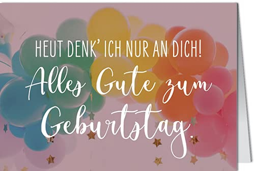 Grußkarte MINI +++ LUSTIG von modern times +++ HEUTE DENK ICH NUR AN DICH! ALLES GUTE ZUM GEBURTS +++ VISUAL STATEMENTS