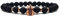 KARDINAL WEIST Onyx Perlenarmband mit Gladiator Helm Perle, Sparta - Krieger - Troja - Achilles - Schmuck für Damen und Herren (XS, rosé)