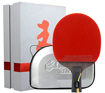 SGAIYUNRT Pro Tischtennispaddel mit Koffer, Pingpong-Schläger Sind für Trainer, Fortgeschrittene und Senioren Geeignet/As Shown/Short Handle