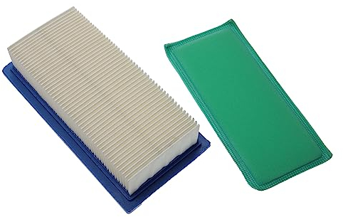 vhbw set di filtri compatibile con Briggs & Stratton 9PS OHV Vanguard motore tagliaerba - 2x filtro di ricambio (1x filtro dell'aria, 1x pre-filtro)