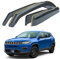 Goodyear Incasso Deflettori antiturbo Compatibile con Jeep Compass 2016-2025 SUV - Accessori Auto - Deflettori finestrini - Deflettore Aria Auto - Protezione Meteo - Facilità di Installazione -4 Pz