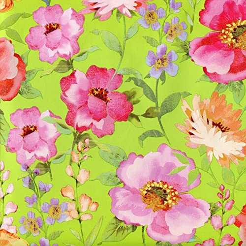 Blumen - Luxus Geschenkpapier - Geschenkpapier - 10 Meter x 70 cm - 2 Rollen