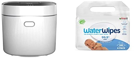 Vital Baby Nurture Advanced Pro UV Steriliser & Dryer Kills 99.9% of Germs in 7 mins - 3-in-1 Sterilise, Dry and Store – White & WaterWipes Original Biodegradable Baby Wipes, 240 Count (4 Packs)