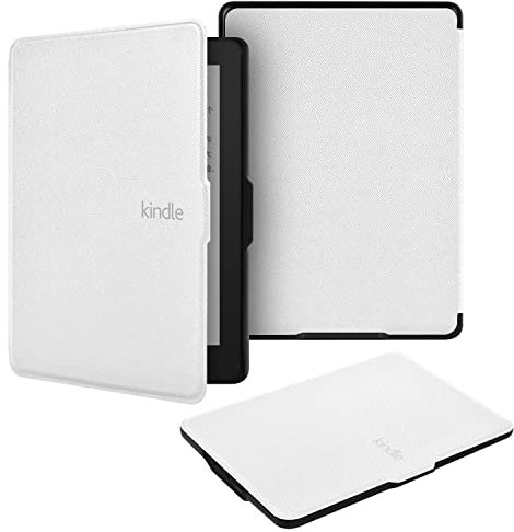 BYCeKe for 6 Kindle Paperwhite Case 7th/6th/5th Generation 2015/2013/2012 Release (Model NO. DP75SDI & EY21) Slim Leather Case Lightweight Cover w/Auto Wake/Sleep Fit Kindle Paperwhite 1/2/3, White