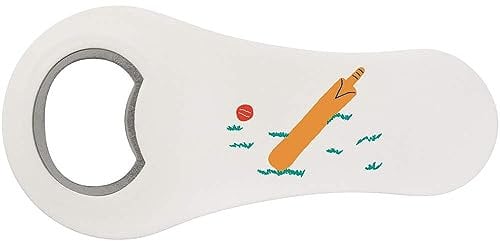 Azeeda 'Cricket bat and ball' Bottle Opener Fridge Magnet (BO00075665)