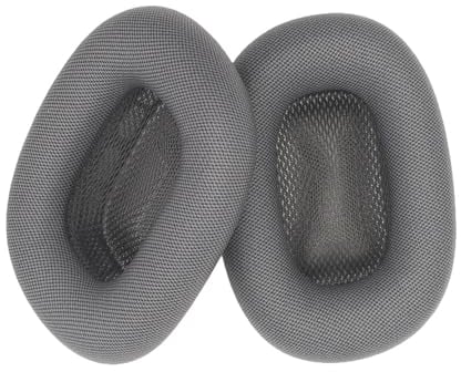 Cuscinetti auricolari per Airpods Max, un paio di cuscinetti auricolari di ricambio con pelle proteica e memory foam per cuffie over-ear wireless Apple AirPods Max, grigio siderale