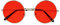 Oblique Unique® Hippie Brille Retro Sonnenbrille Rund für 60er 70er Jahre Party Flower Power Kostüm Accessoire Fasching Karneval Herren Damen (Rot)