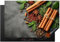 KitchenYeah© Protection Pour Plaque Induction 77x51 cm Deco Cuisine Ustensiles Protégé Cache De Cuisson Vitroceramique Cannelle - Épices - Béton - Feuilles - Cuisine