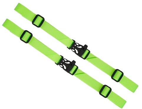 FLYAMAPIRIT Verstellbarer Brustgurt für Rucksack, 2 Stück Rucksackgurte mit Schnalle und Pfeife, Nylon-Rucksack-Brustgurt zum Wandern und Reisen (Fluoreszierendes Grün)