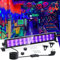 VAYALT UV Schwarzlicht Lamp, 48W USB UV LED Schwarzlicht Lamp 385-400 Black Light Bar, UV Licht Röhre mit Schalter für Disco, Glow Party, Party Zubehör, Halloween Deko, Bühnenbeleuchtung