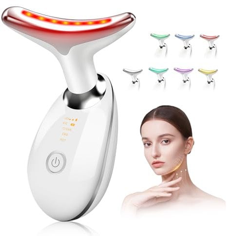 Quilted Northern Gesichtsmassagegerät Gegen Falten, Gesicht Schönheit Gerät mit 3 Modi, EMS Gesichtsmassage, 45℃ V-Form Gesichtsschönheitsgerät, Face Lifting Gerät, Straffen Gesicht & Hals Haut