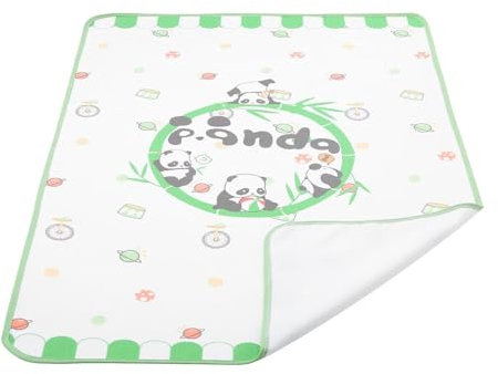 Landofgenie Übergroßes Wasserdichte Wickelunterlage 80x120cm Waschbar Wiederverwendbar Changing Mat - Panda