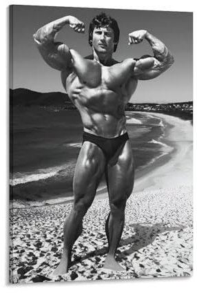KPOKAHT Body Building Frank Zane Poster, Kunstdruck, Wandgemälde, Leinwand, Poster, moderne Schlafzimmer-Dekoration, 60 x 90 cm
