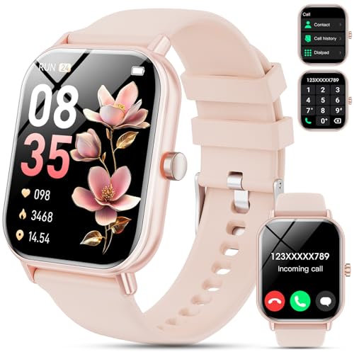 Haulvean Smart Watch for Men Women Answer/Make Calls,1.85''HD Smartwatch with Pedometer 24/7 Heart Rate SpO2 Sleep Monitor,110+ Sports Fitness Watch,IP68 Waterproof Activity Tracker for Android iOS