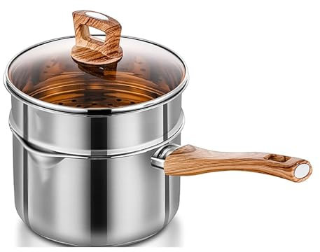 SdaryWare Olla de Sopa de Acero Inoxidable 304 para Uso doméstico, con Rejilla para cocinar al Vapor, para Cocina de Gas o de inducción (18 cm)