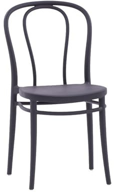 KONTE.DESIGN 4er Set Bristol Stuhl Polypropylen anthrazit stapelbar