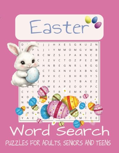Easter Word Search Puzzle: Word Searches with Easy to Read Print about Easter, Easter Holiday, Easter Bunny and More | 8.5x11 inches, 110 pages | ... Gifts for Vacation, Holidays and Free Times
