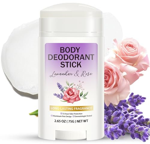 Whole Body Deodorant Stick, Antiperspirant Aluminium Free Deodorant, Solid Perfume Antiperspirant For Men & Women – 24H Freshness, Multi-Use Odour Control For Men & Women (Lavender)