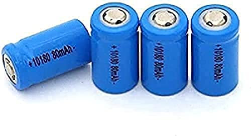 Baterías, batería de Iones de Litio de 3,7 voltios, batería de Litio 10180, batería de Litio Recargable de 3,7 V y 80 mAh, batería for Cepillo de Dientes eléctrico, 4 Unidades