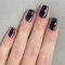 Black Cat Eye Press on Nails Short Square, SXVME Glitter Glue on Nails Sparkly Shiny Fake Nail Press on With Design, Cute Bling Extra Short Coffin False Nail for Women 30 Pcs