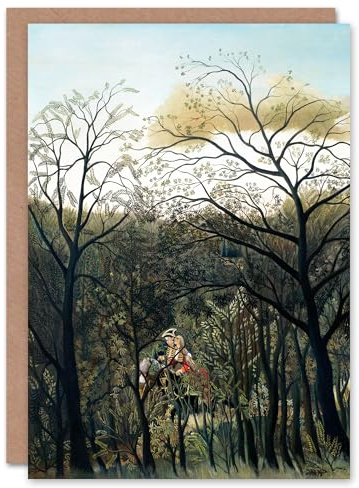 Artery8 Henri Rousseau Art Card Rendezvous in the Forest